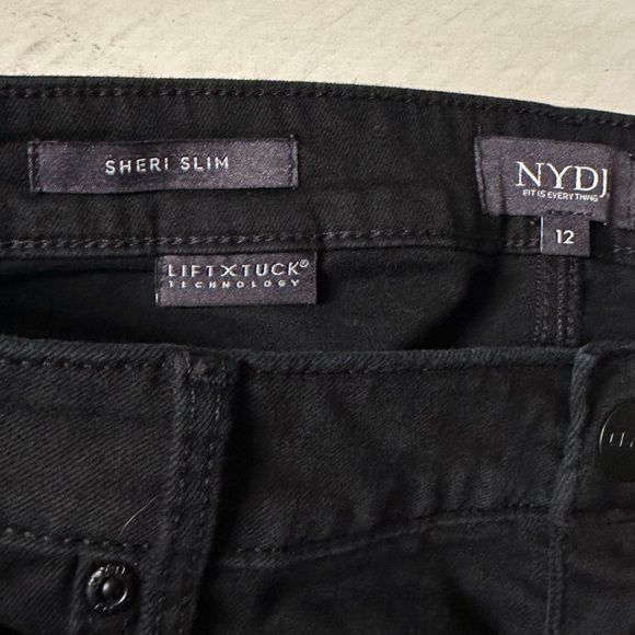 NYDJ Sheri Slim Ankle Jeans, size 12. Riveted ankle slit detail. - Picture 6 of 14
